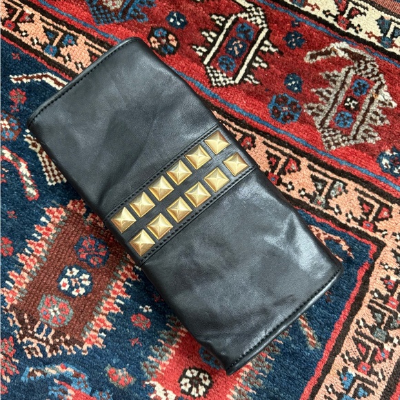 Michael Kors Calista Black Stud Clutch / Handbag - Picture 2 of 6